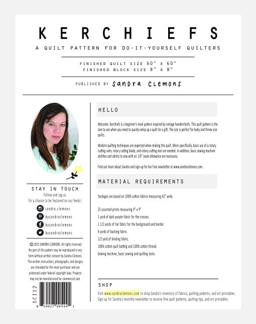 Kerchiefs Quilt Pattern - Image 2