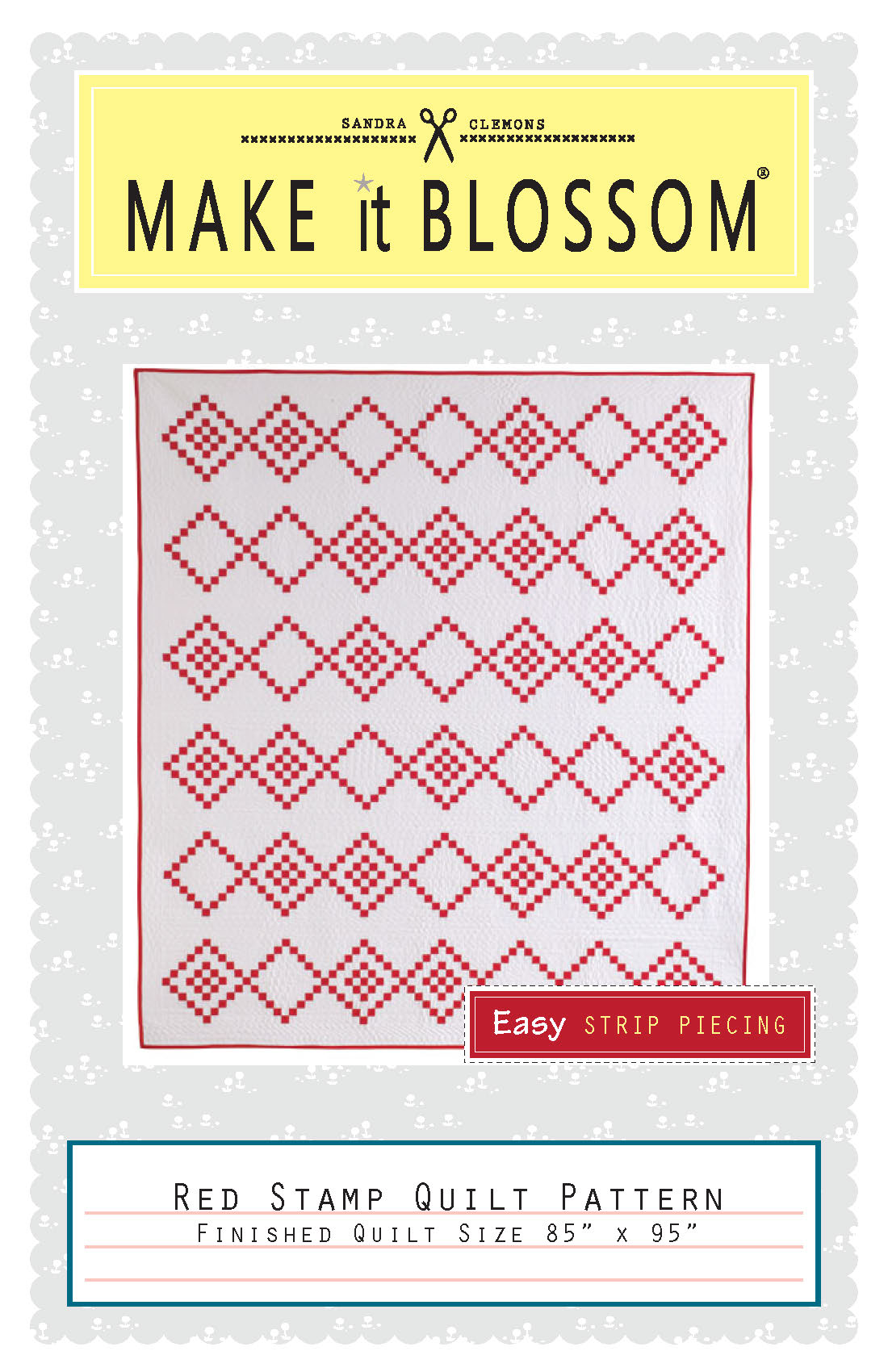 Red Stamp Quilt Pattern - Download