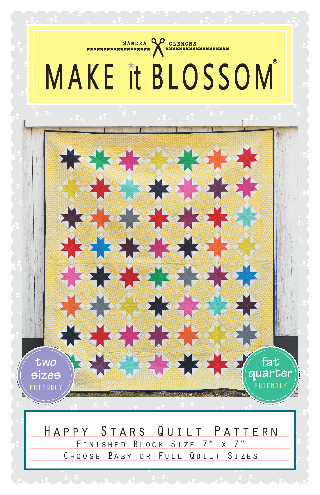Happy Stars Quilt Pattern - Download
